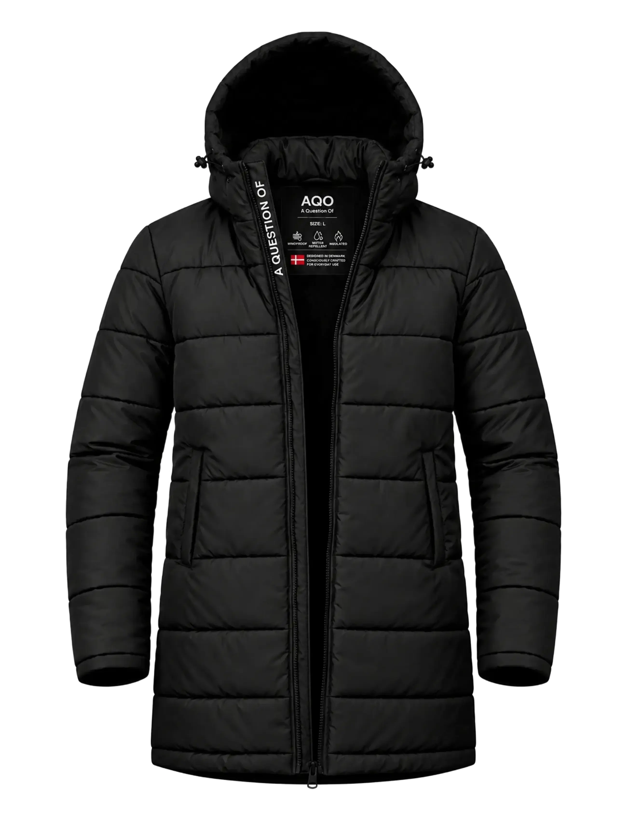 A QUESTION OF Stenmark Long - Jackets - BLACK / black
