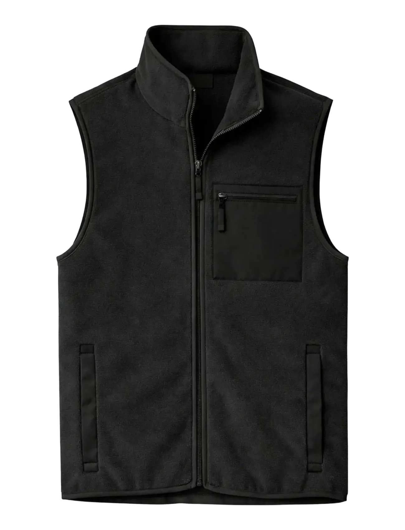 A QUESTION OF David Micro Fleece Vest - Vests - BLACK / black