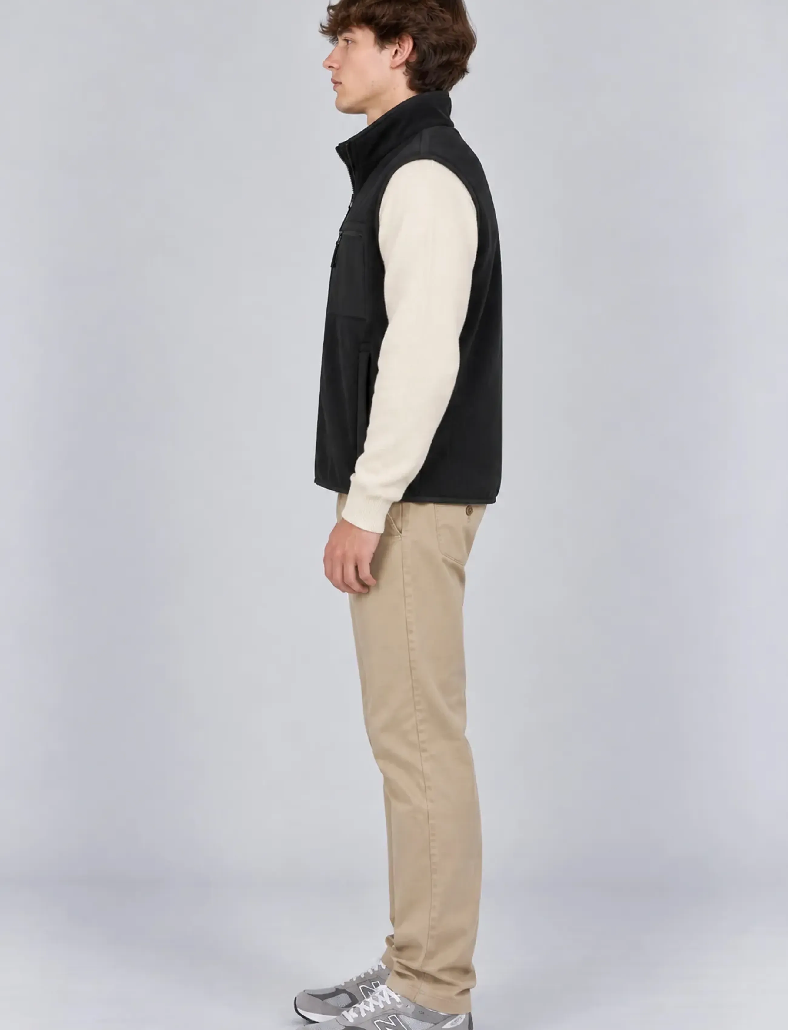 A QUESTION OF - David Micro Fleece Vest - autumn clothing - black - 3