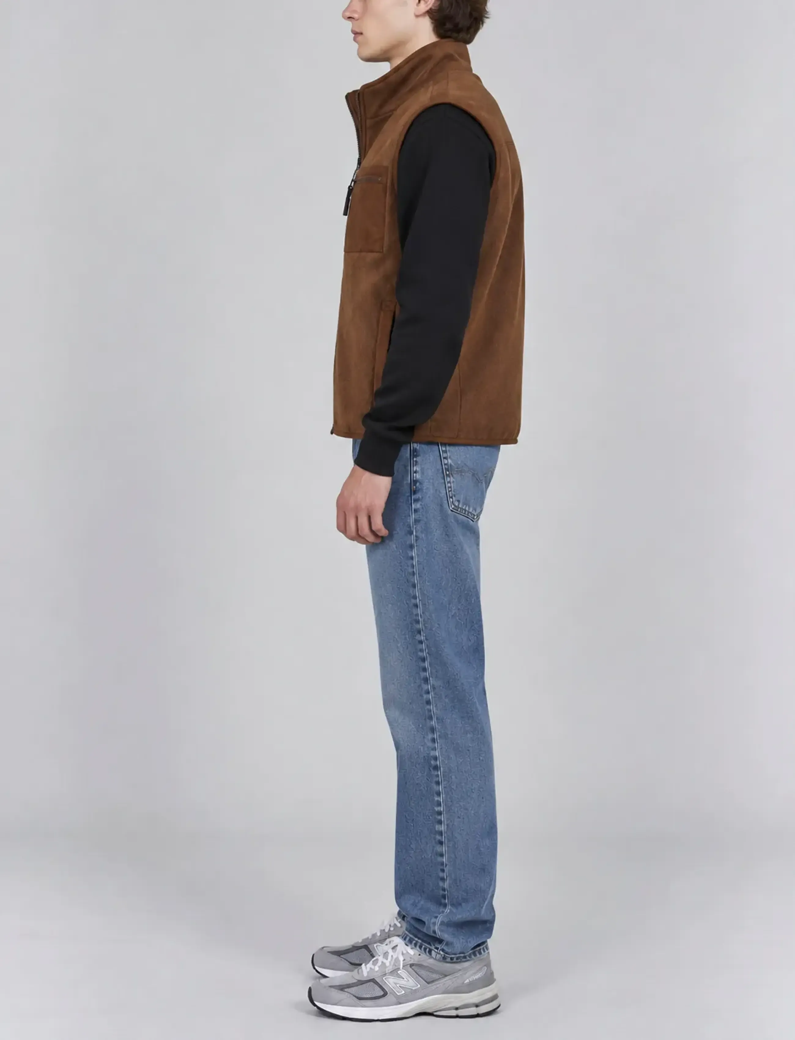 A QUESTION OF - David Micro Fleece Vest - autumn clothing - mocca - 3