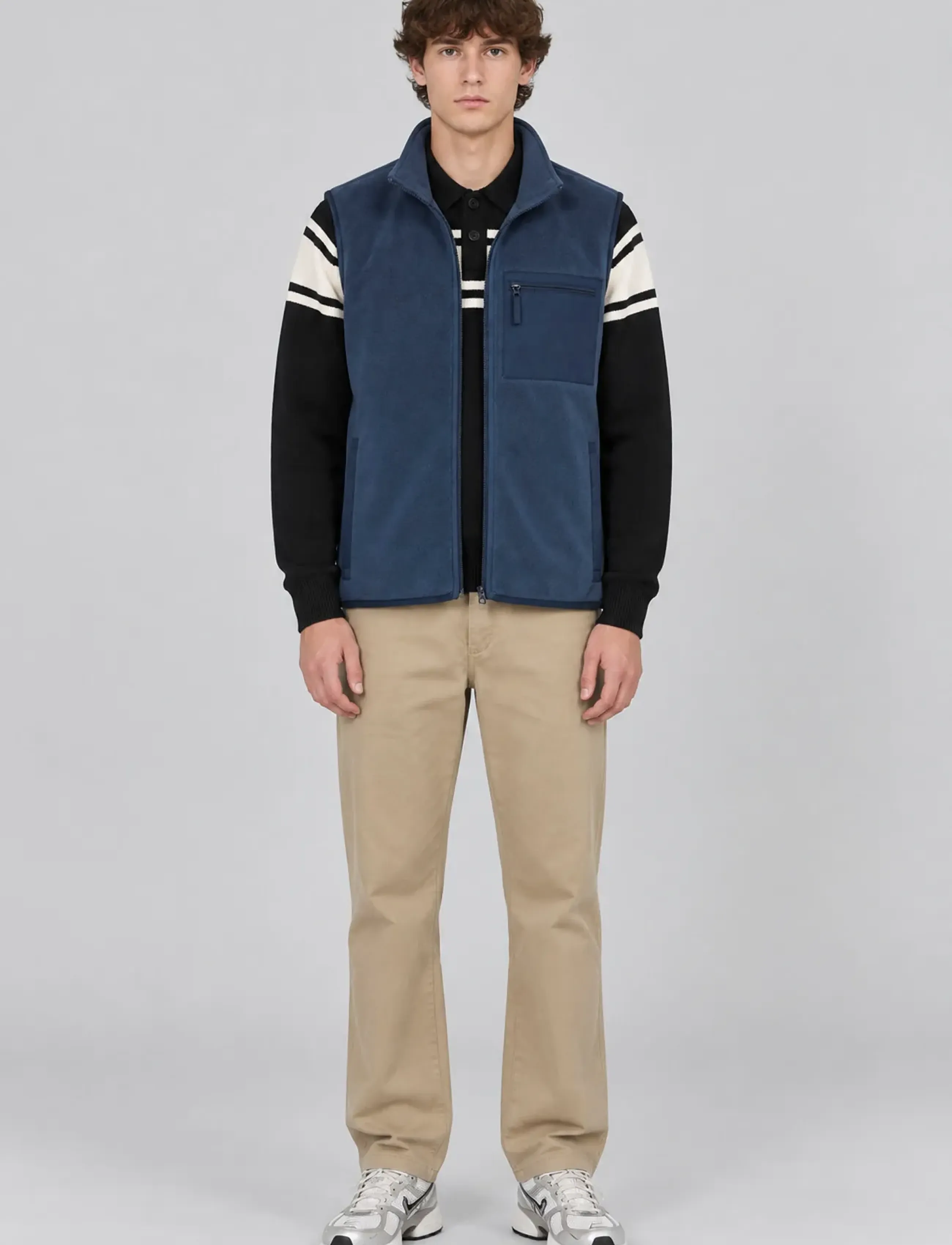 A QUESTION OF - David Micro Fleece Vest - efterårstøj - navy - 0