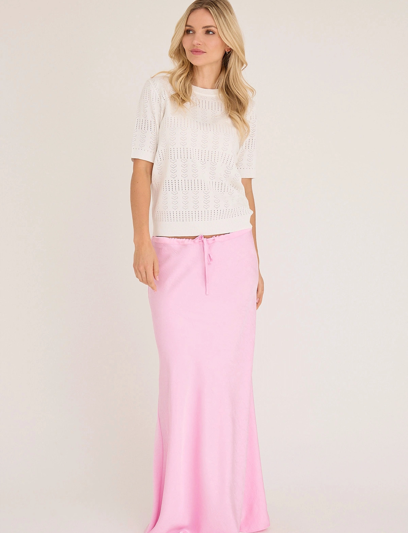 A-View Assie S/S Knit Blouse - White - XS
