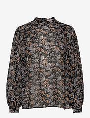 A-View - Koko blouse - langärmlige blusen - black - 0