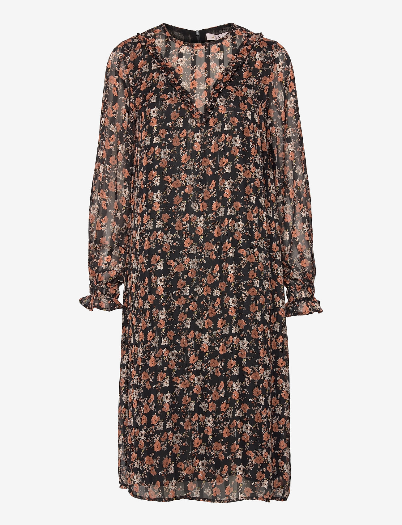 A-View - Lise dress - midikleider - orange flower - 0