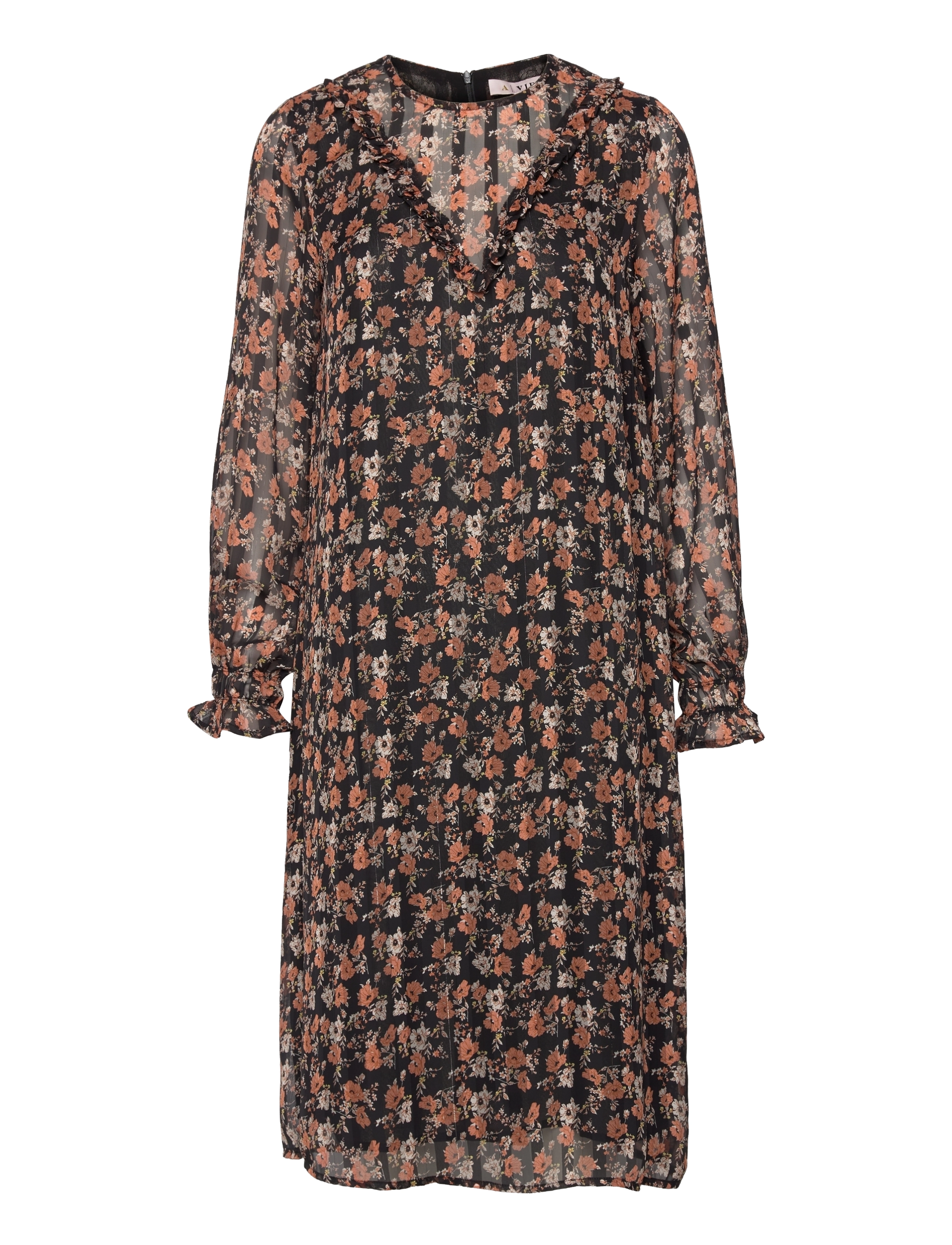 A-View Lise dress - Klänningar - ORANGE FLOWER / multi