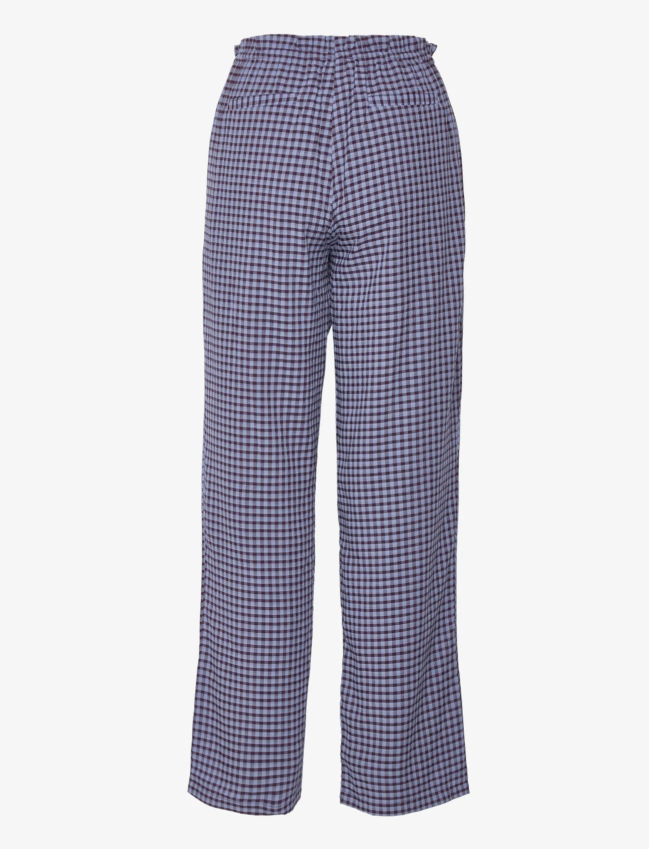 A-View - Mia pant - bukser med lige ben - blue check - 1