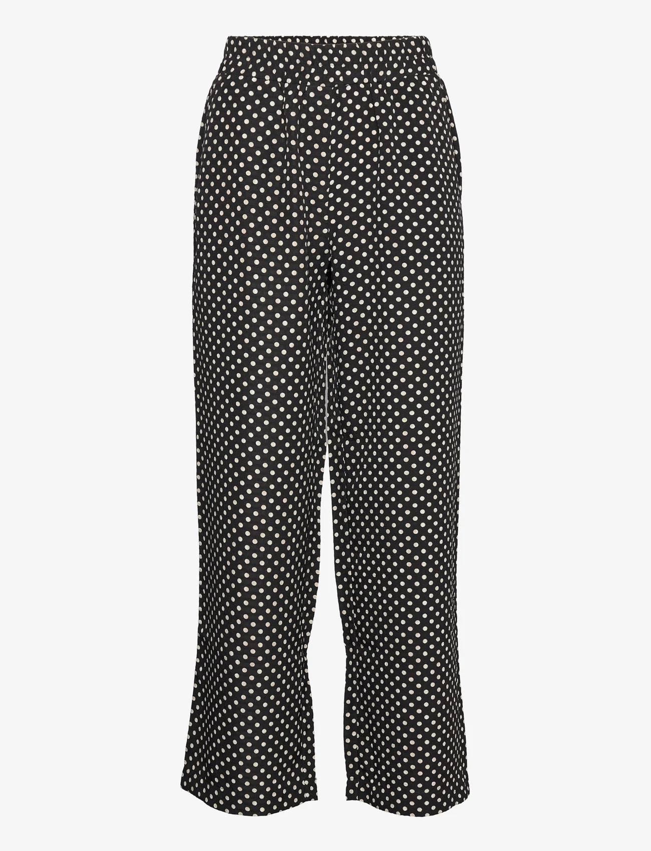 A-View - Oda pant - rette bukser - black with dots - 0