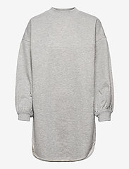 A-View - Olga long sweat - sweatshirt dresses - light grey melange - 0