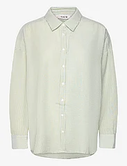 A-View - Sonja shirt - långärmade skjortor - white/green - 0