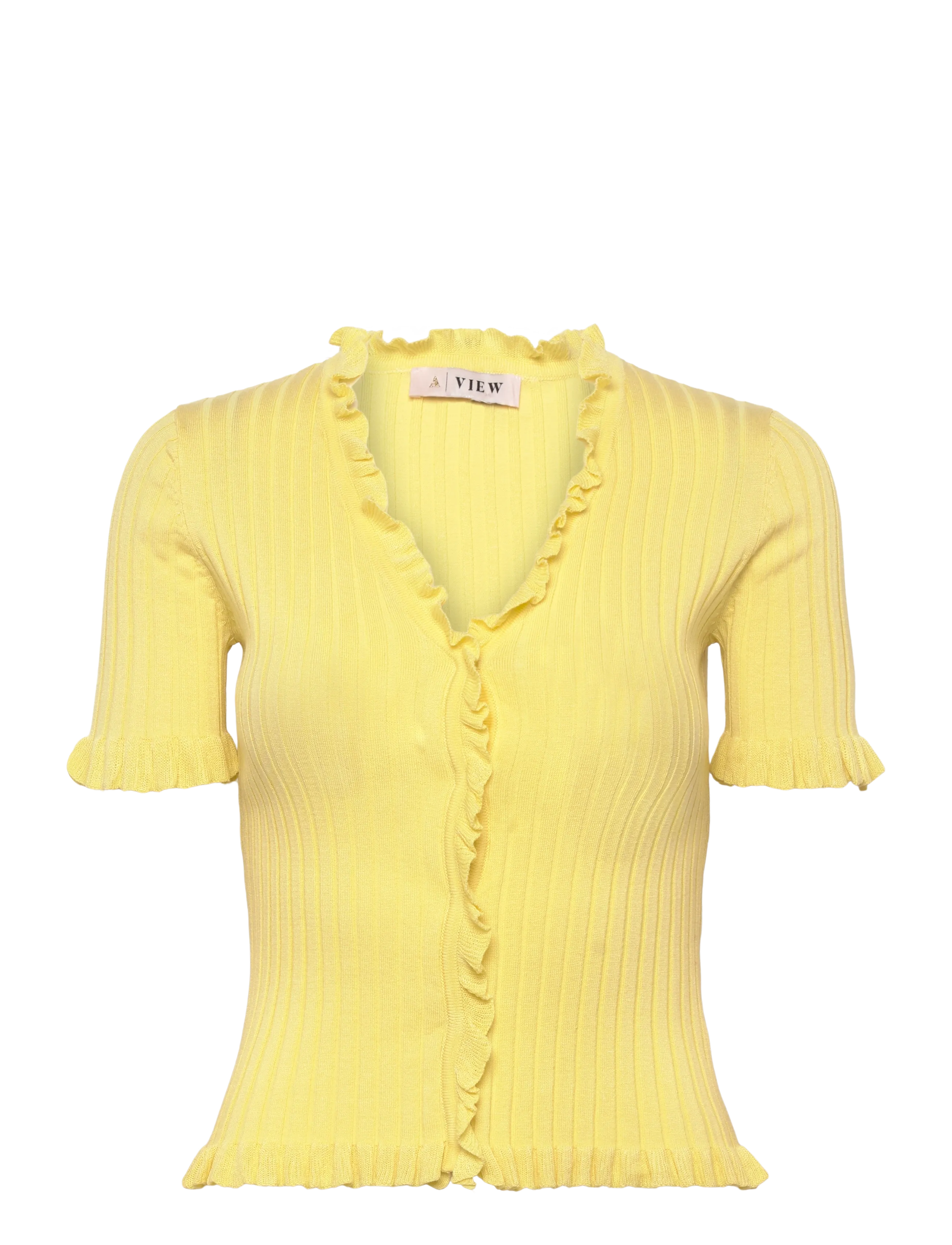 A-VIEW Fabia Ss Tee Gelb - 40 - Damen