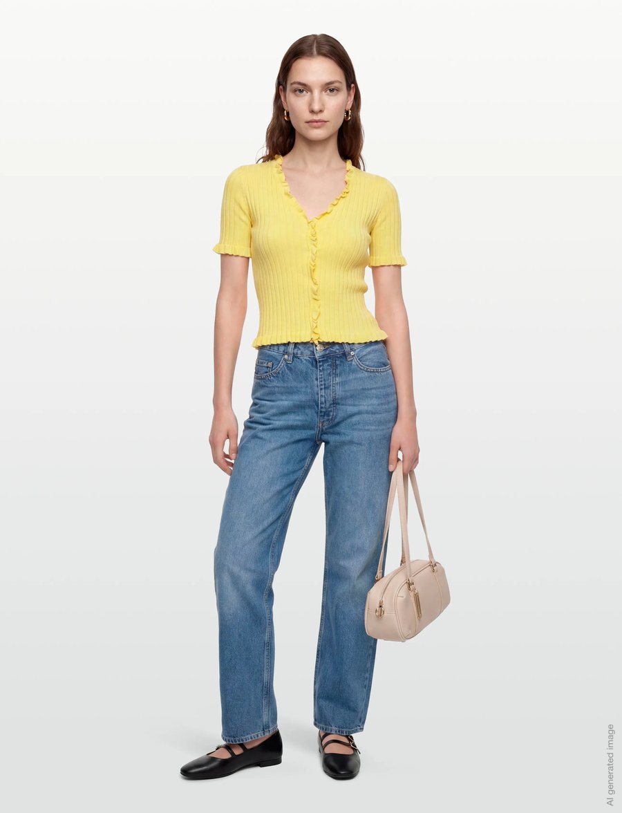 A-View - Fabia SS Tee - pullover - desert sun - 0