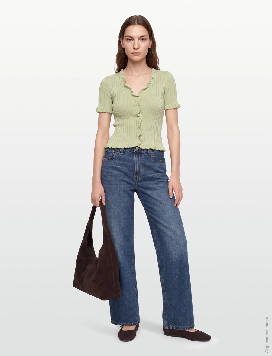 A-View - Fabia SS Tee - pullover - dusty green - 0