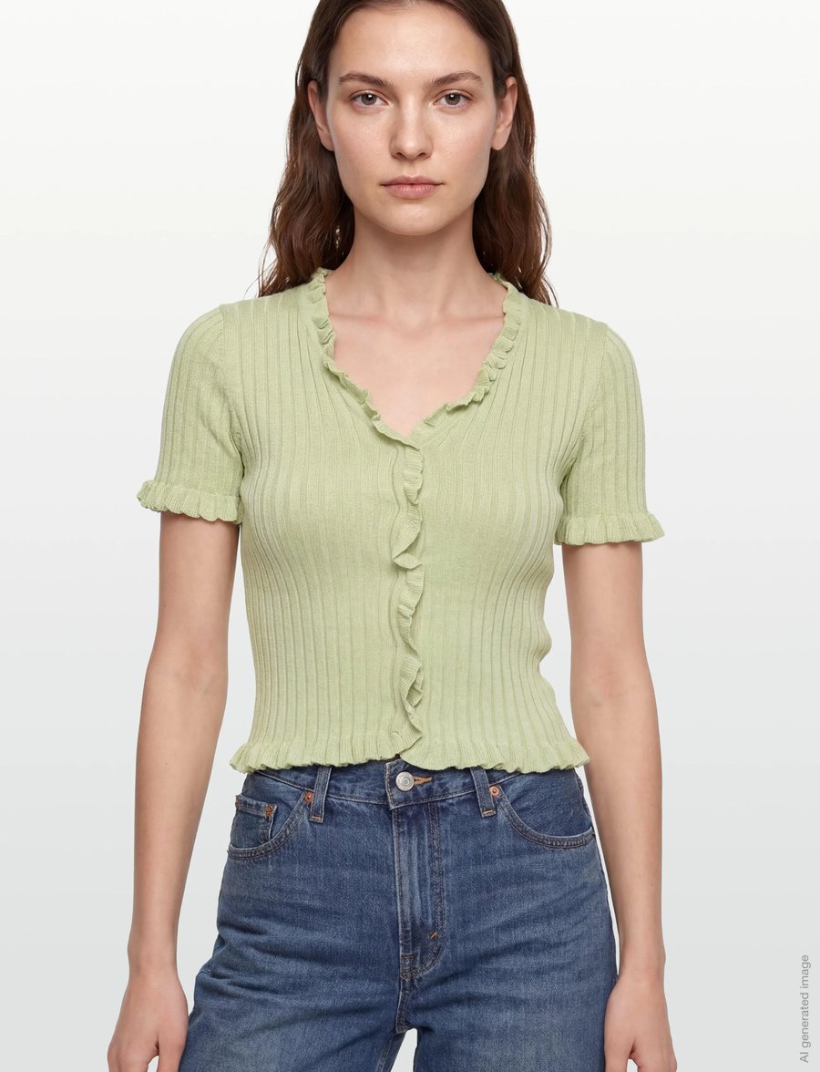 A-View - Fabia SS Tee - pullover - dusty green - 3