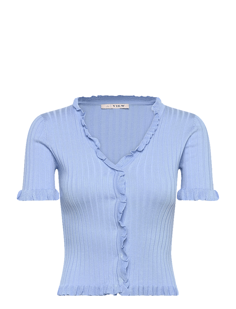 A-View - Fabia SS Tee - striktrøjer - light blue - 0