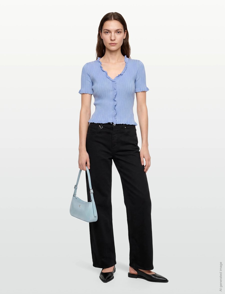A-View - Fabia SS Tee - swetry - light blue - 0