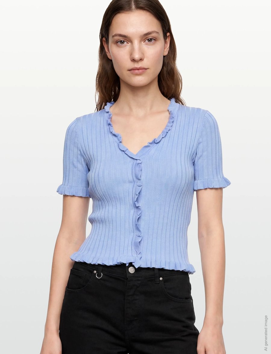 A-View - Fabia SS Tee - swetry - light blue - 3