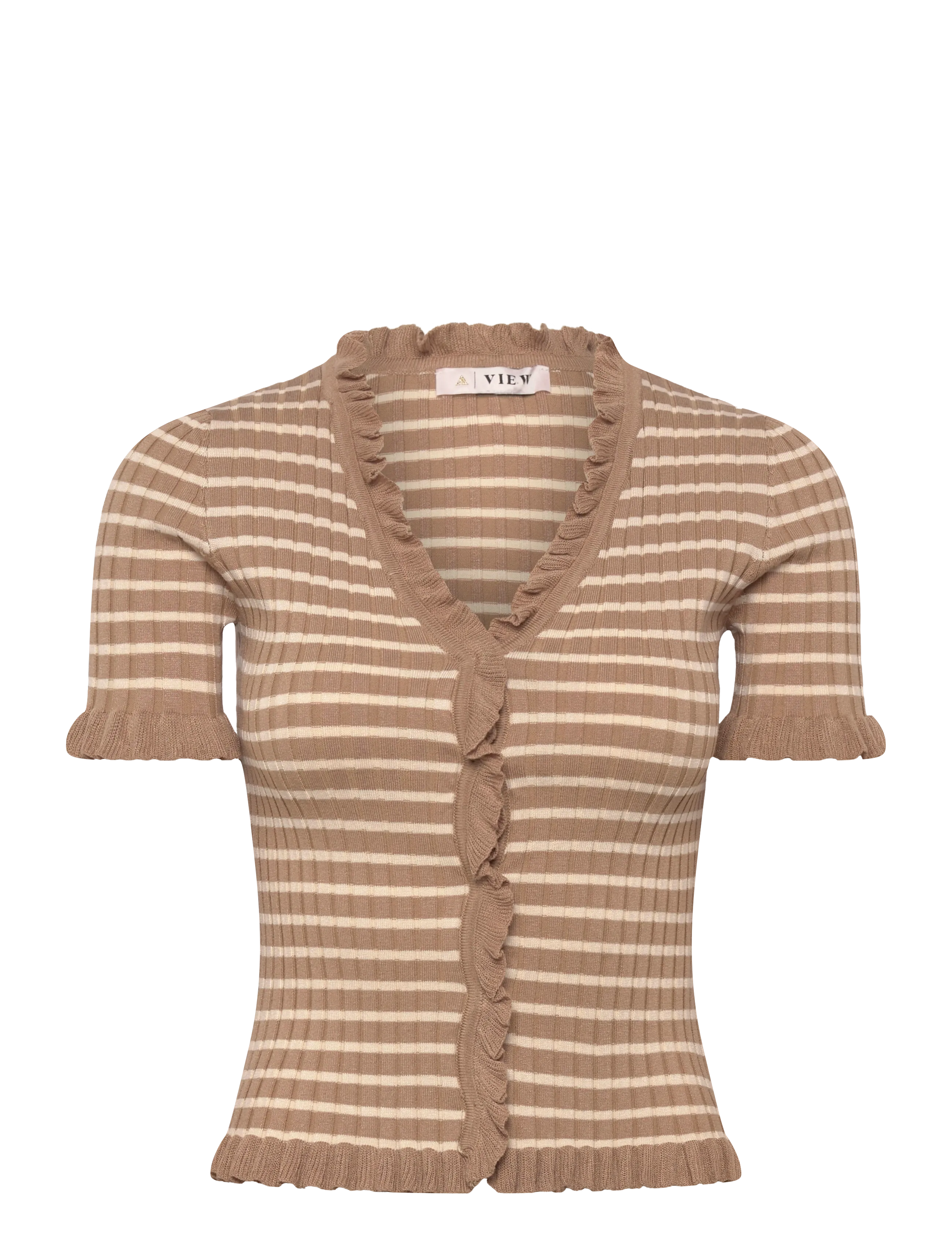 A-VIEW Fabia Ss Tee Beige - 38 - Damen