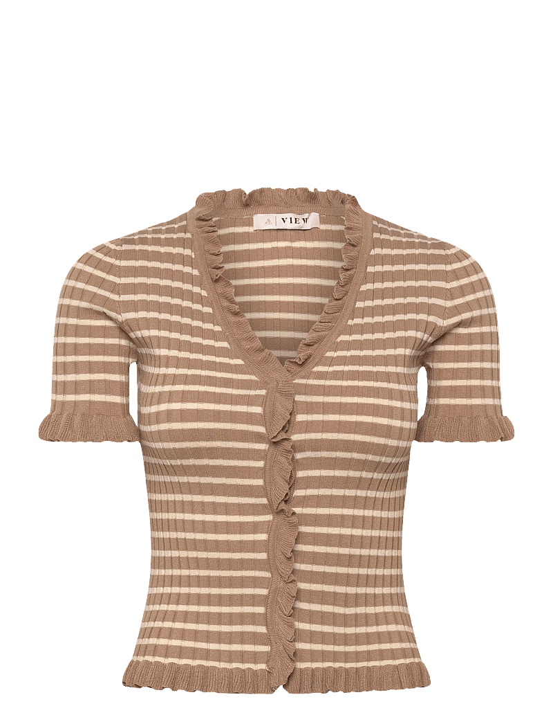 A-View - Fabia SS Tee - jumpers - sand/off white - 0