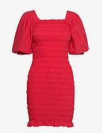 Rikka plain dress - RED