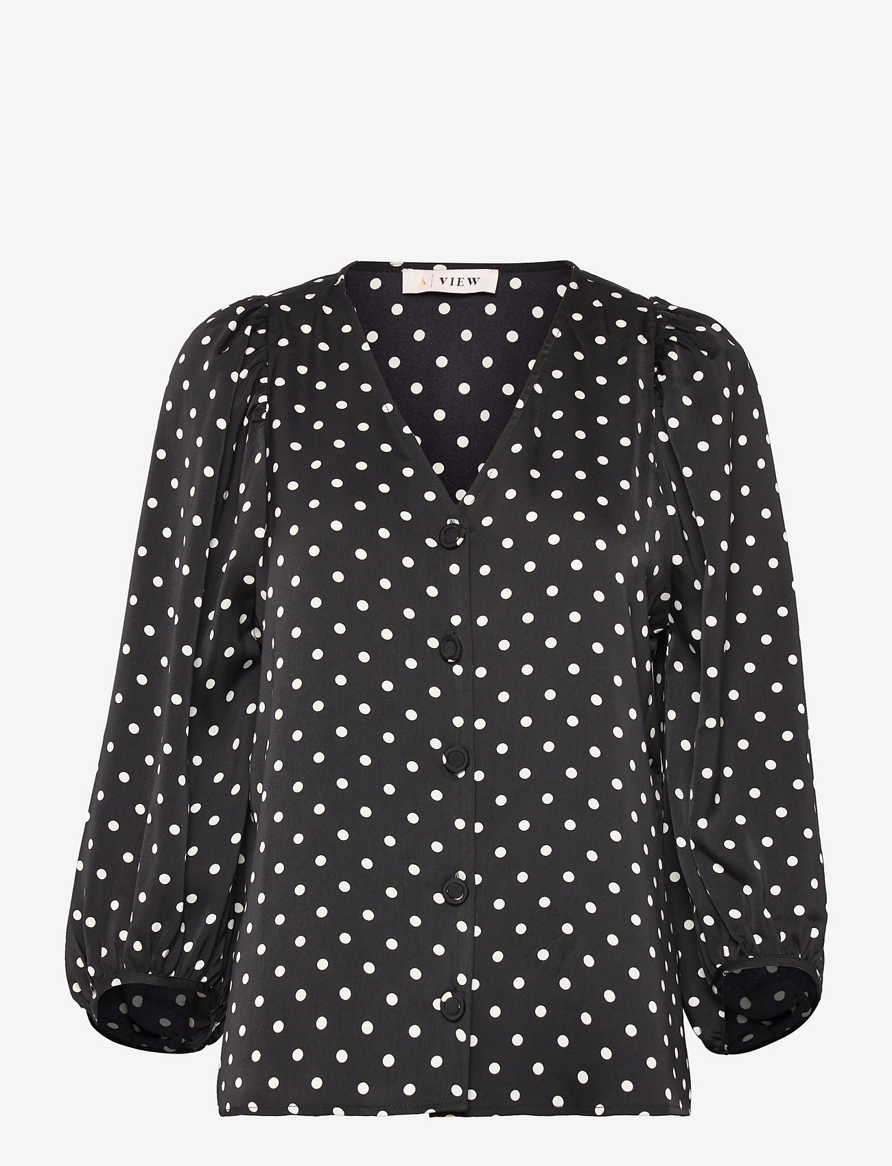 A-View - Anja blouse - långärmade blusar - black - 0