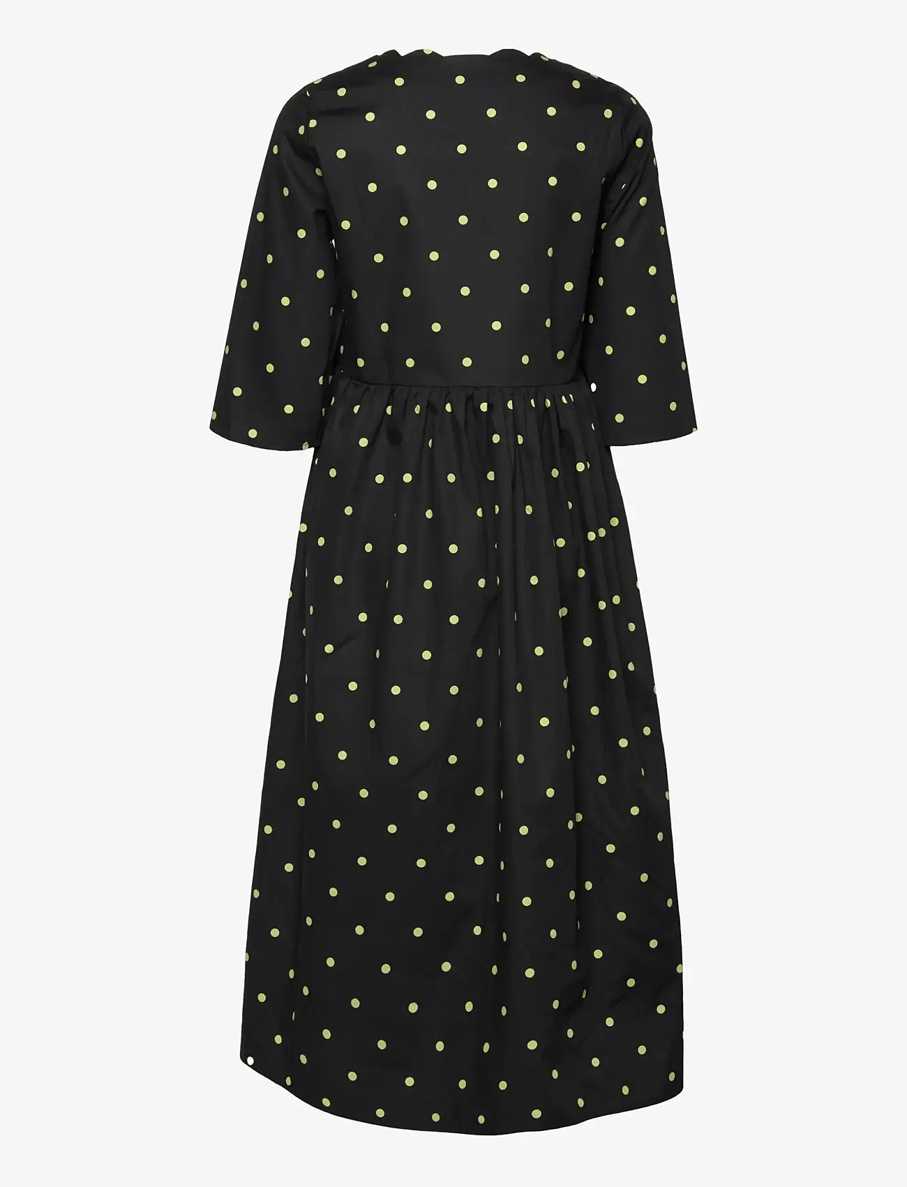 A-View - Sassi midi dress - black with green dots - 1