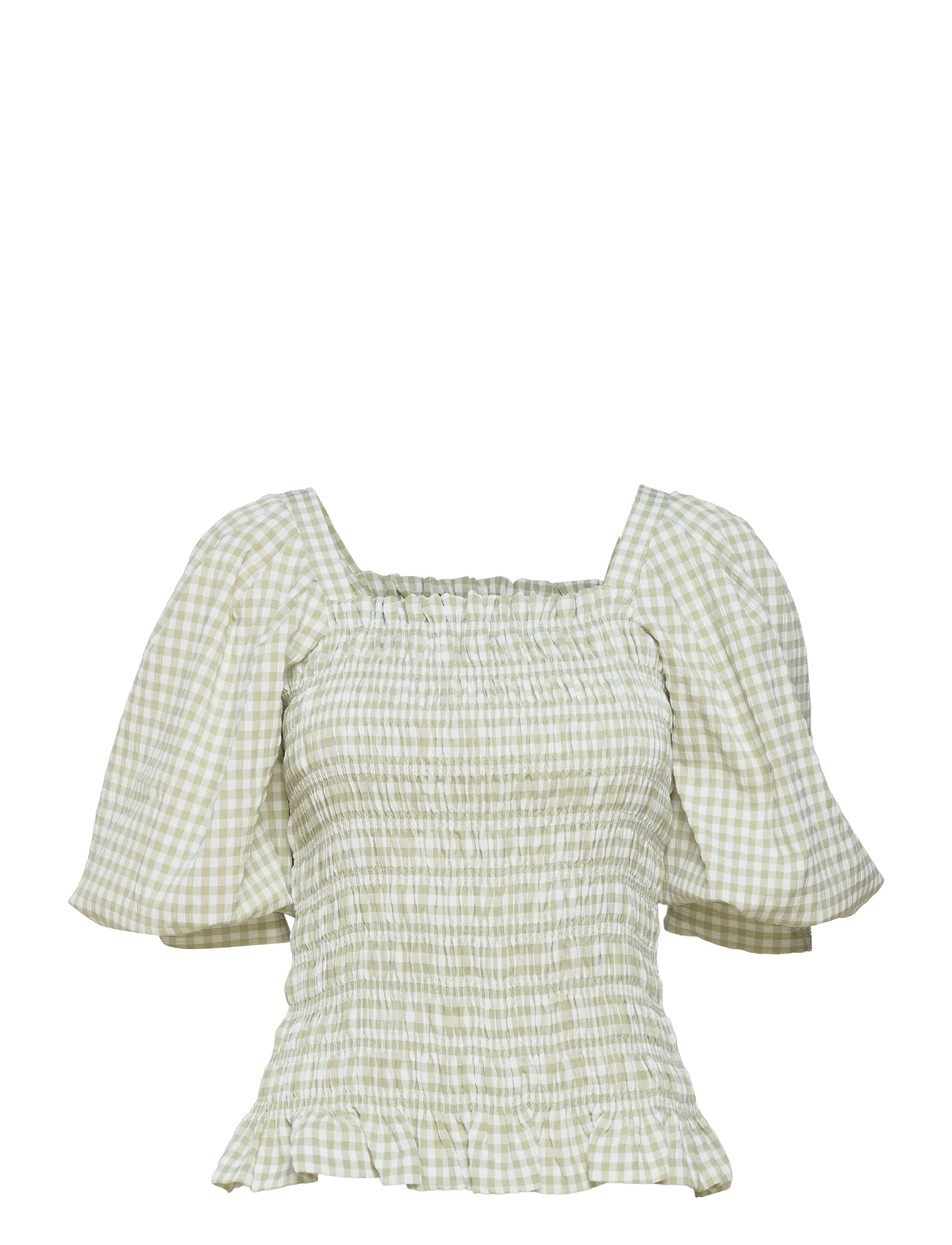 Rikka Top - CHECK GREEN