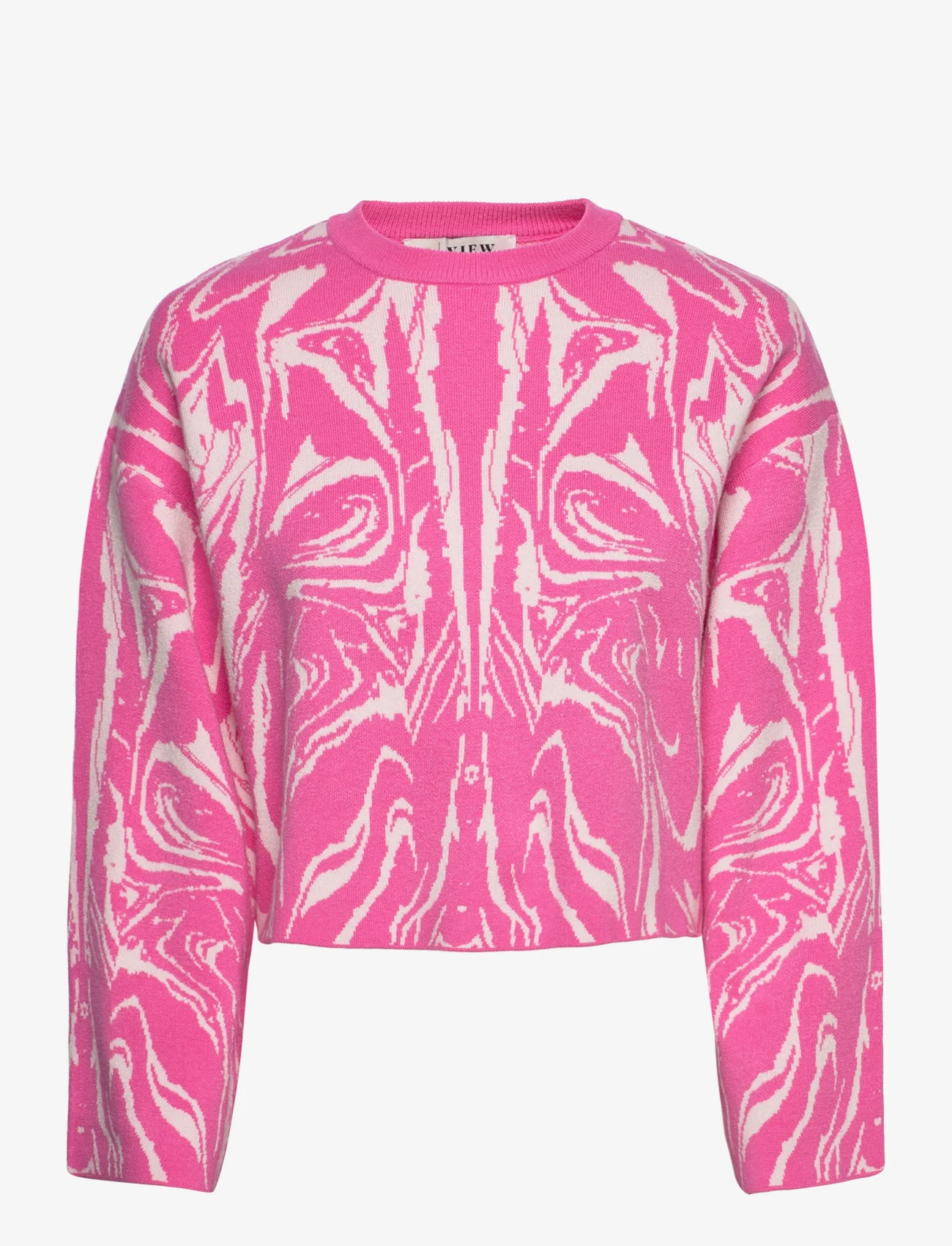 A-View - Kira swirly blouse - strikkegensere - pink - 0