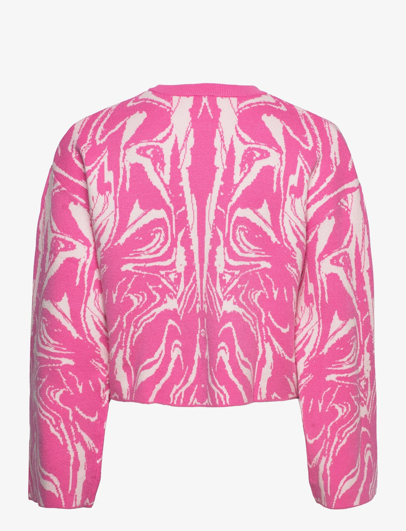 A-View - Kira swirly blouse - strikkegensere - pink - 1