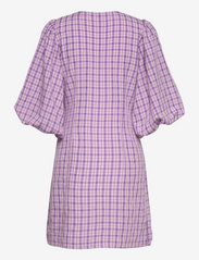 A-View - Siline check dress - kurze kleider - purple - 1