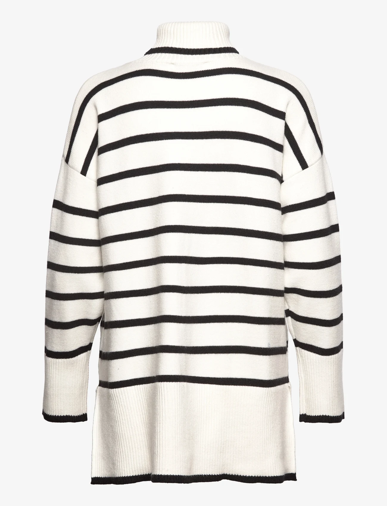 A-View - Bella knit blouse - pologenser - white with black stripes - 1