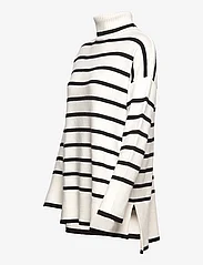 A-View - Bella knit blouse - pologenser - white with black stripes - 3