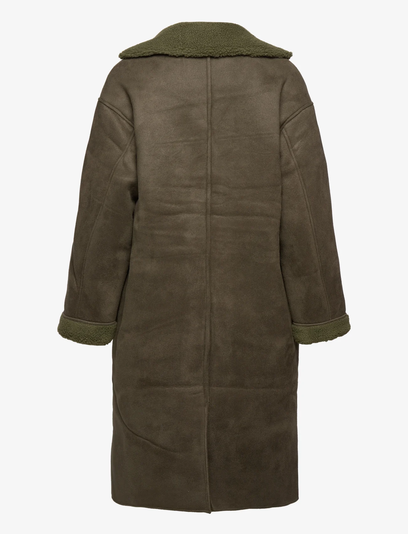 A-View - Uria coat - fake fur jakker - green - 1