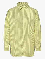 A-View - Sonja stripe shirt - marškiniai ilgomis rankovėmis - lime - 0