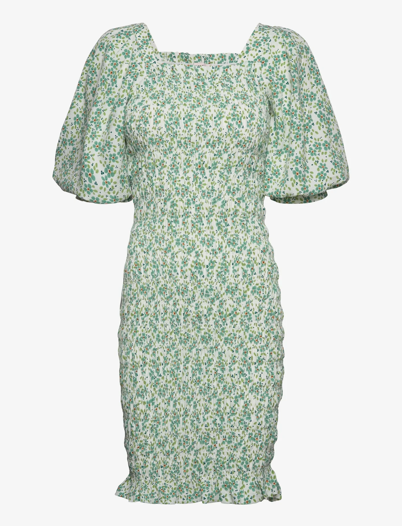 A-View - Rikka dress - vakarėlių drabužiai išparduotuvių kainomis - white with green flowers - 0