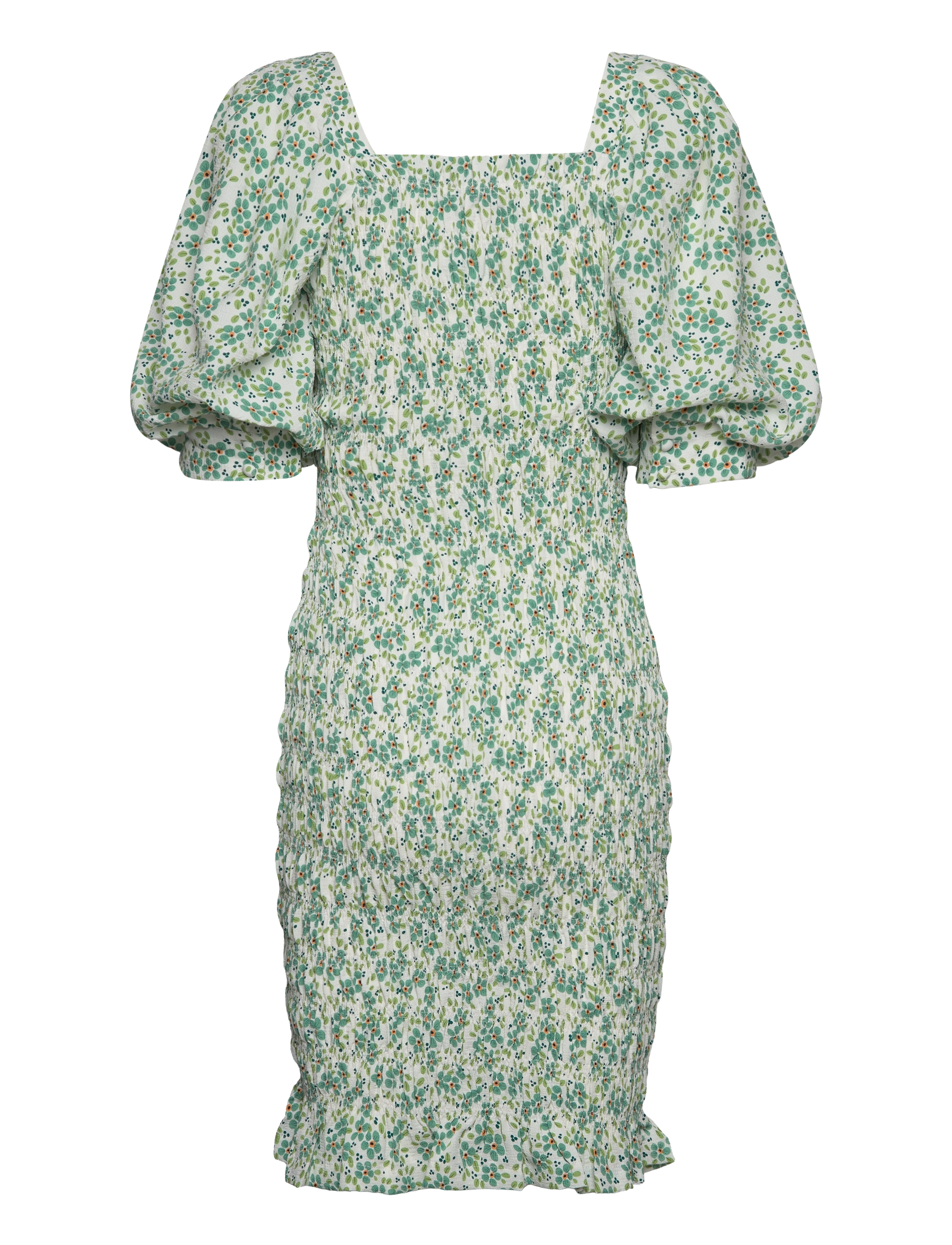 A-View - Rikka dress - white with green flowers - 1