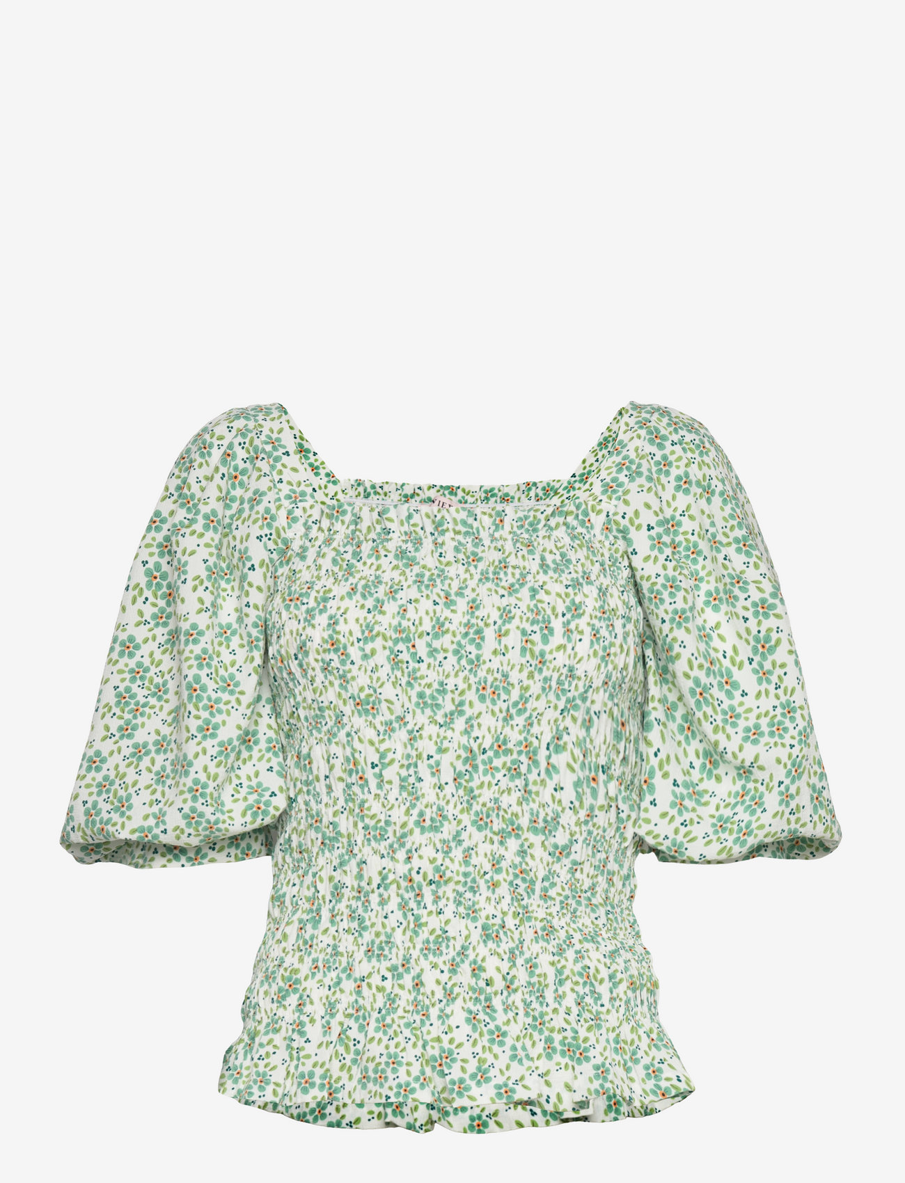 A-View - Rikka top - white with green flowers - 0