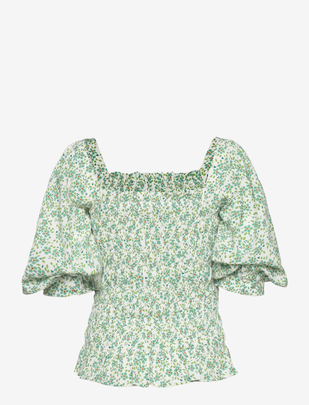 A-View - Rikka top - white with green flowers - 1