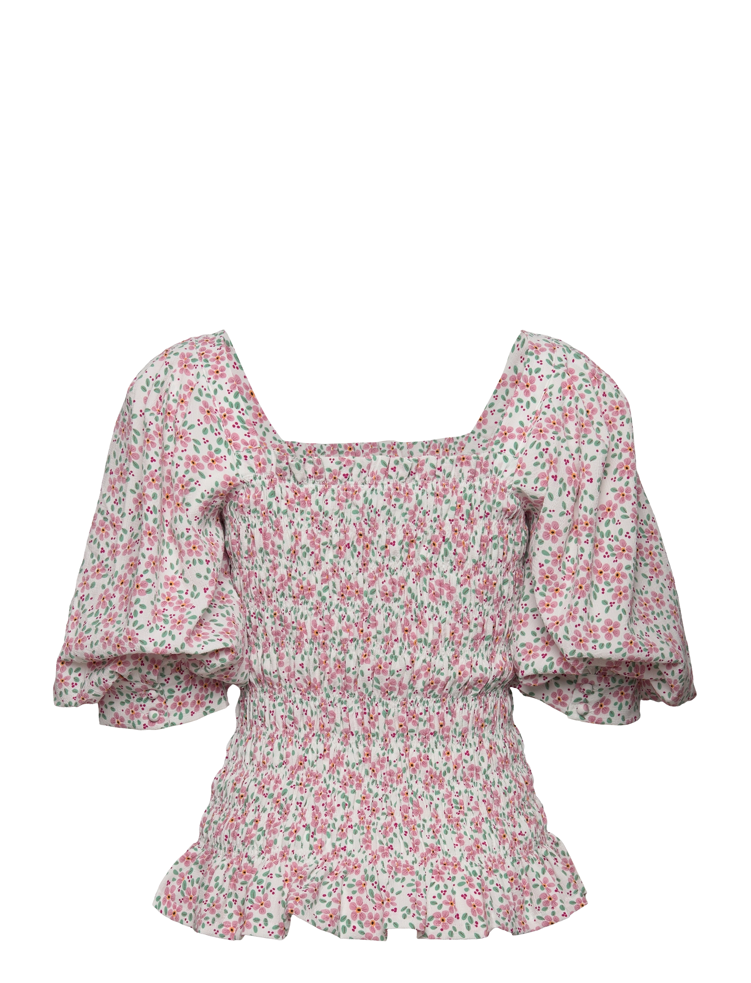 A-View - Rikka top - white with rose flowers - 1
