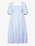 Cheri stripe dress - BLUE/WHITE
