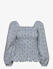 A-View - Rikka ls blouse - blouses met lange mouwen - light blue flower - 0