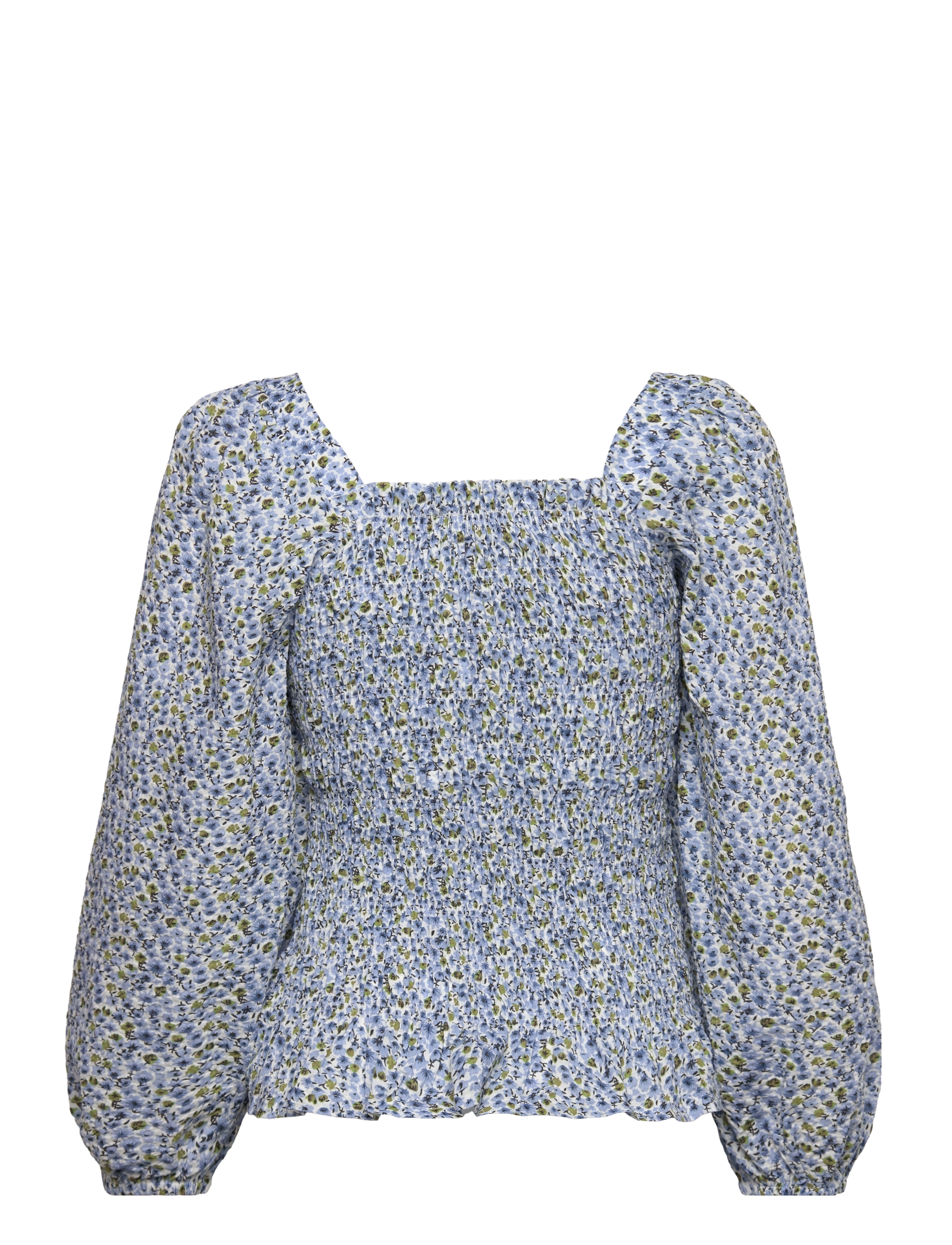 A-View - Rikka ls blouse - light blue flower - 1
