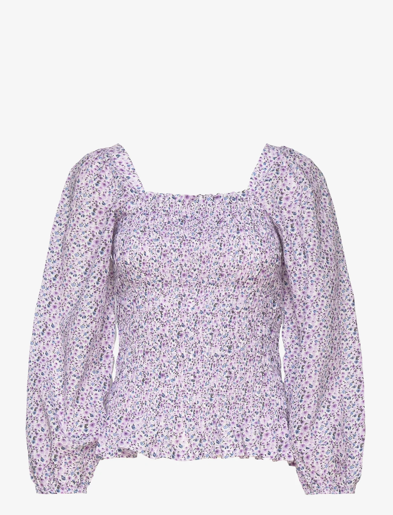 A-View - Rikka ls blouse - langermede bluser - lilac flower - 0