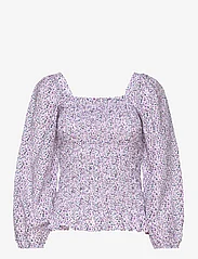 A-View - Rikka ls blouse - long-sleeved blouses - lilac flower - 0