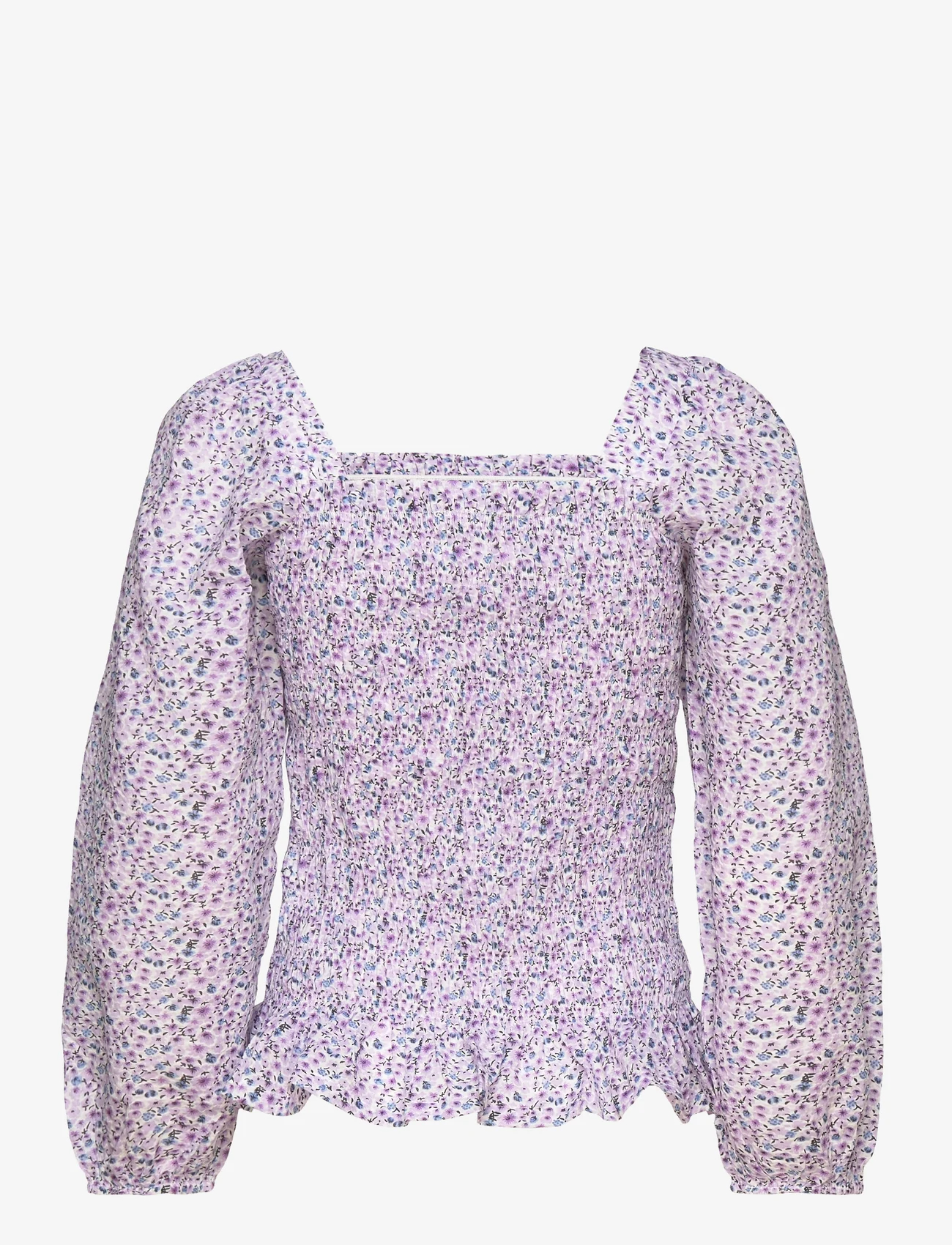 A-View - Rikka ls blouse - langermede bluser - lilac flower - 1
