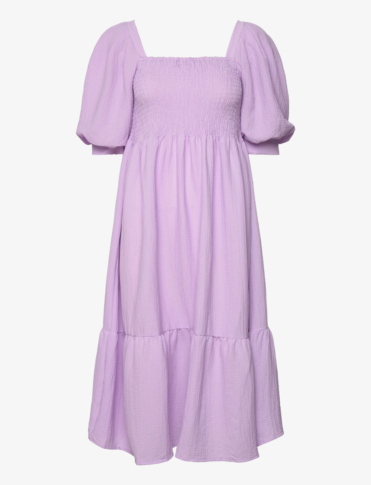 A-View - Cheri solid dress - midiklänningar - lavendel - 0