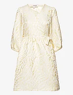Jenny dress - WHITE WITH YELLOW