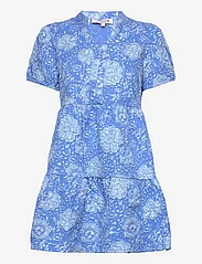 A-View - Ida short sleeve dress - kesämekot - blue - 0