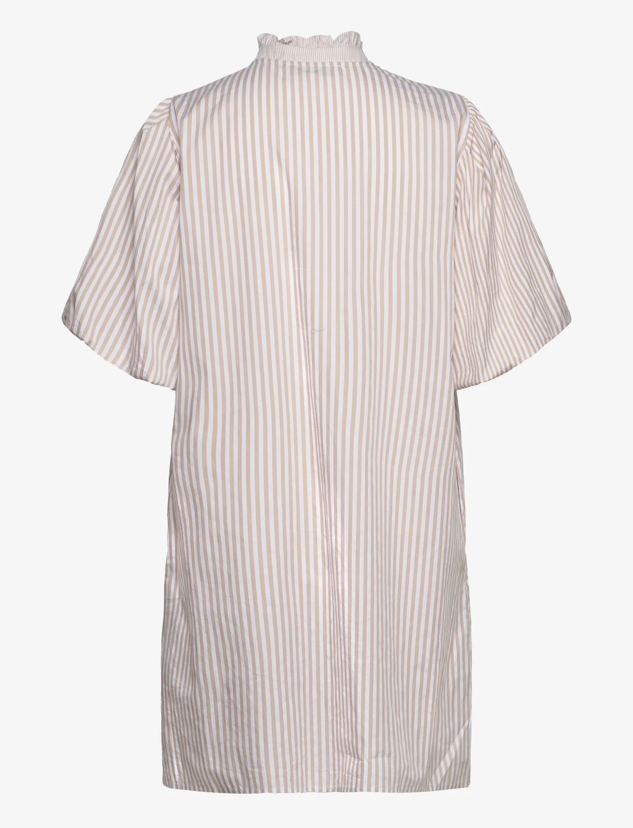 A-View - Tiffany stripe dress - sommerkjoler - sand - 1