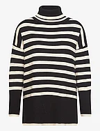 Alvena knit pullover - BLACK/OFF WHITE