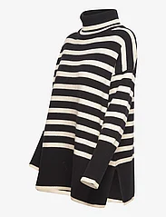 A-View - Alvena knit pullover - kõrge kaelusega džemprid - black/off white - 1